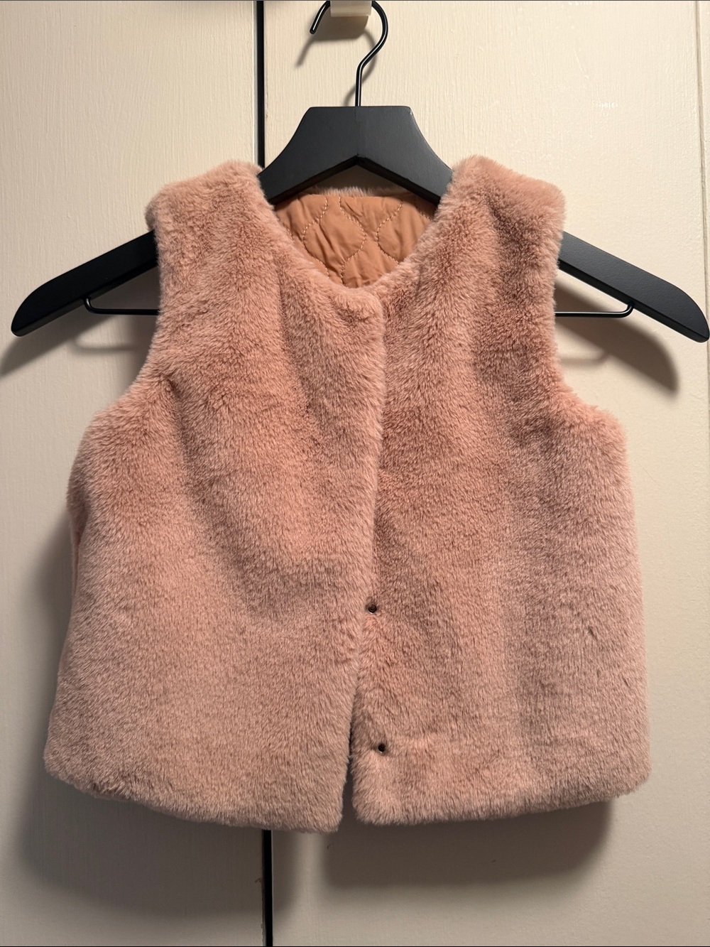 Cat & Jack Blush Pink Faux-Fur Girls' Vest